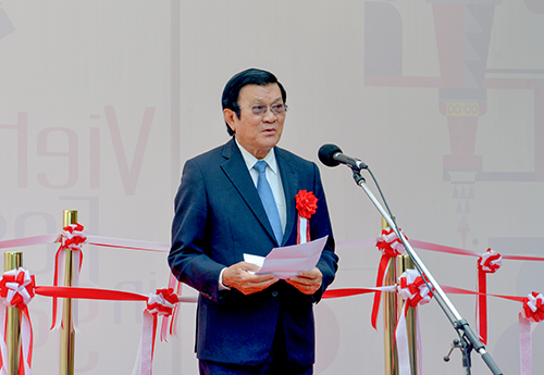 Nguyên Chủ tịch nước CHXHCN Việt Nam Trương Tấn Sang phát biểu 